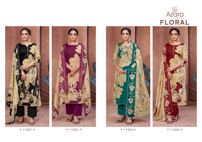 Floral By Azara Radhika Printed Jam Cotton Dress Material Wholesale 